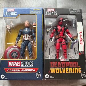 Marvel Legends Series Captain America & Deadpool bundle 6in Avengers Endgame